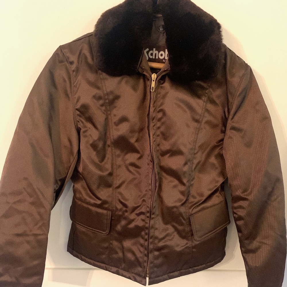 Schott Jacket with Faux Fur Collar
